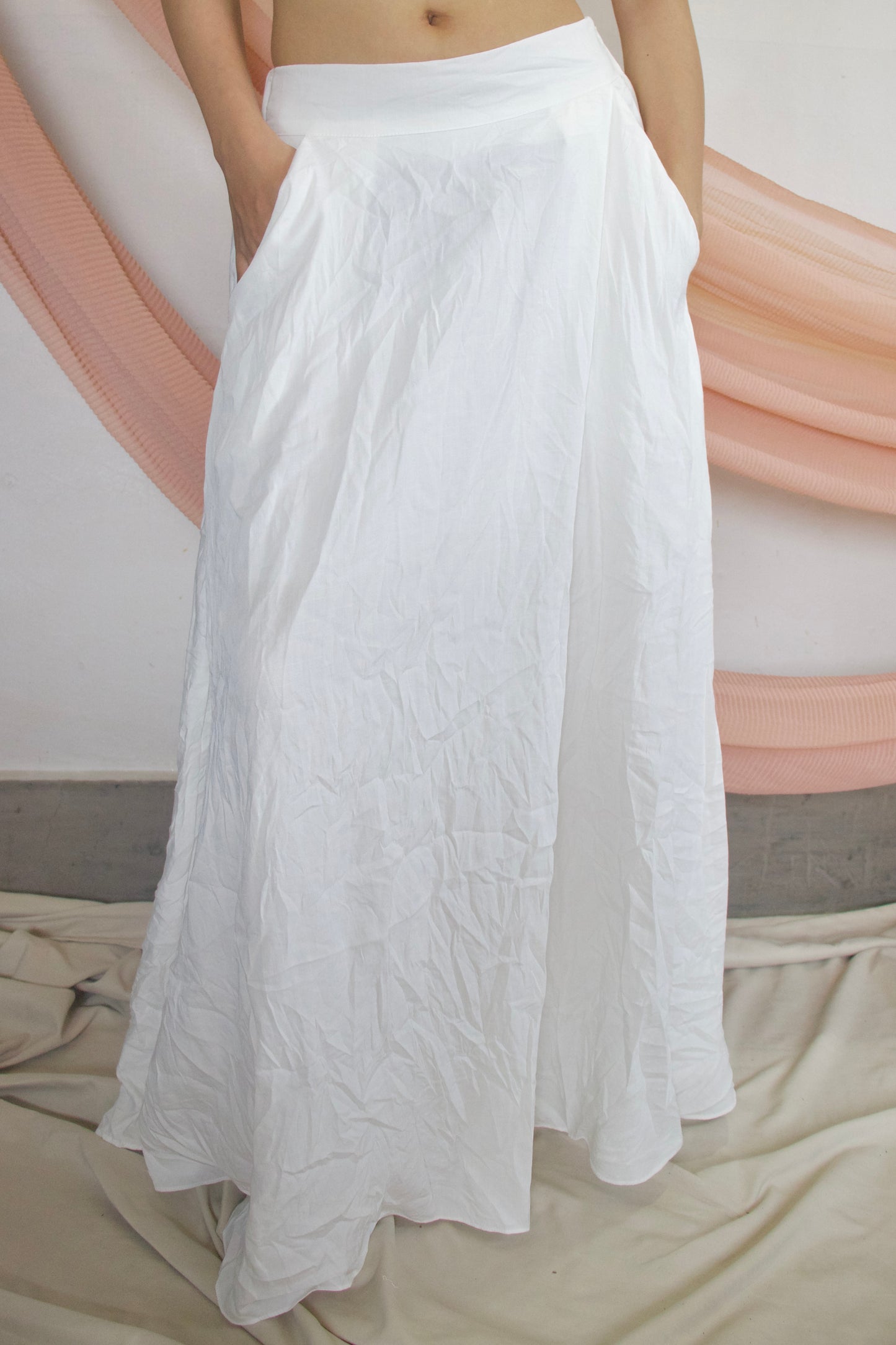 Ivory haven maxi skirt with pocket