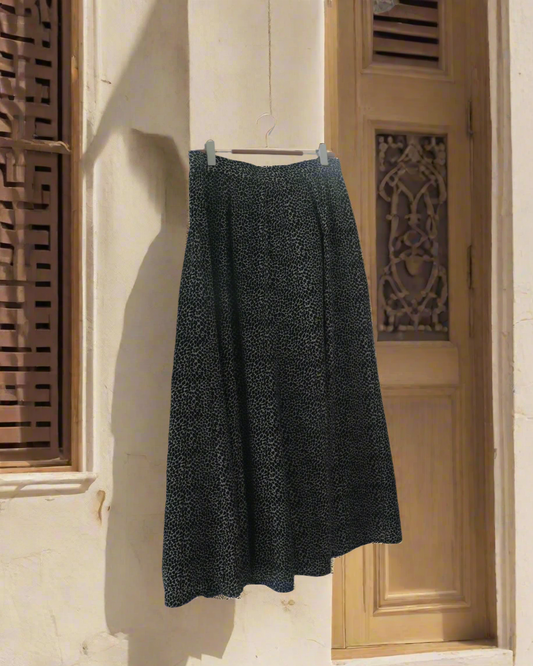 Animal print flowy midi skirt, maxi skirt