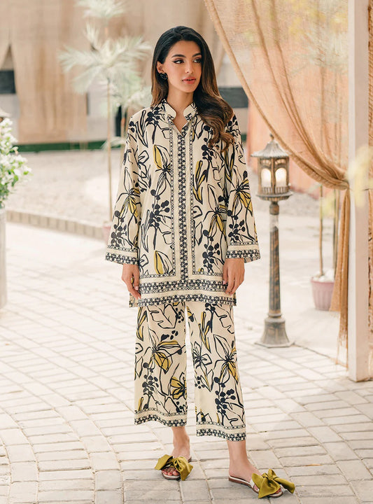 White crafted co ord set, kurta set
