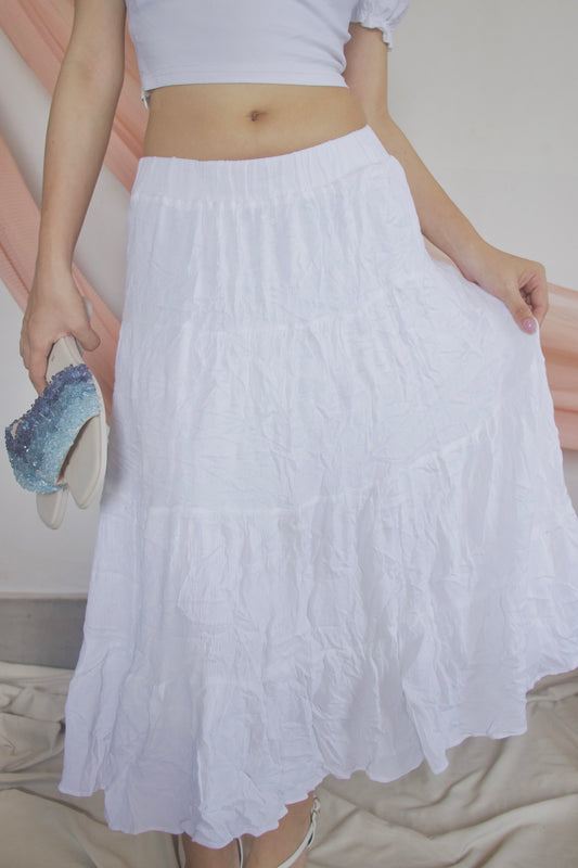 Ethereal cloud midi skirt