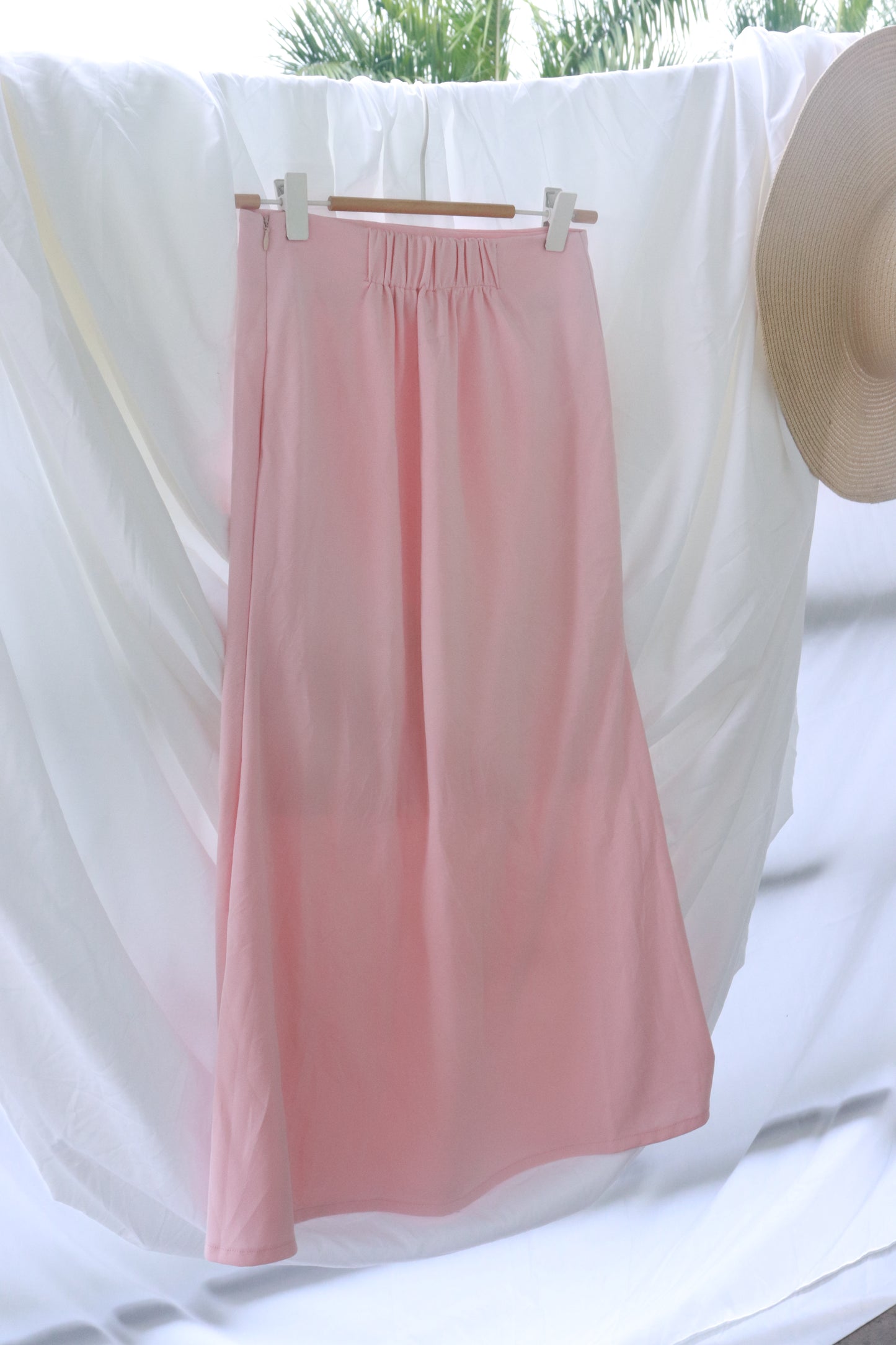 Pastel pink mermaid skirt , pink maxi skirt