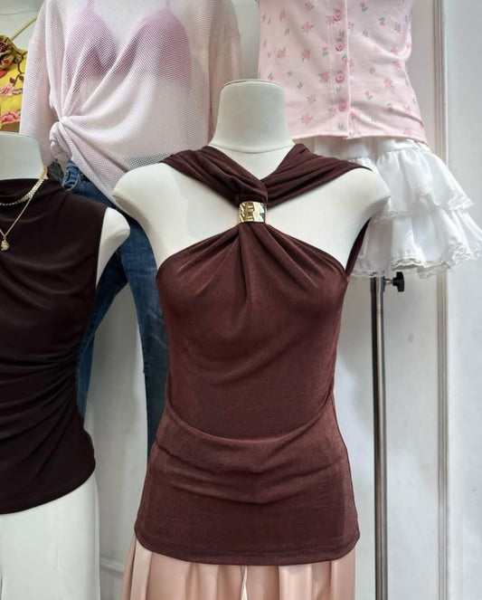 Top with gold cuff