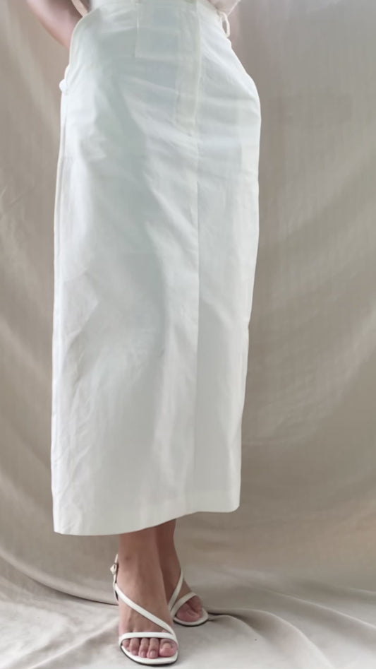 Pencil maxi skirt with pockets