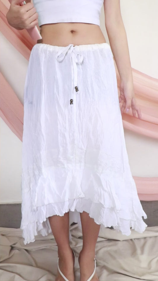 Irregular midi skirt