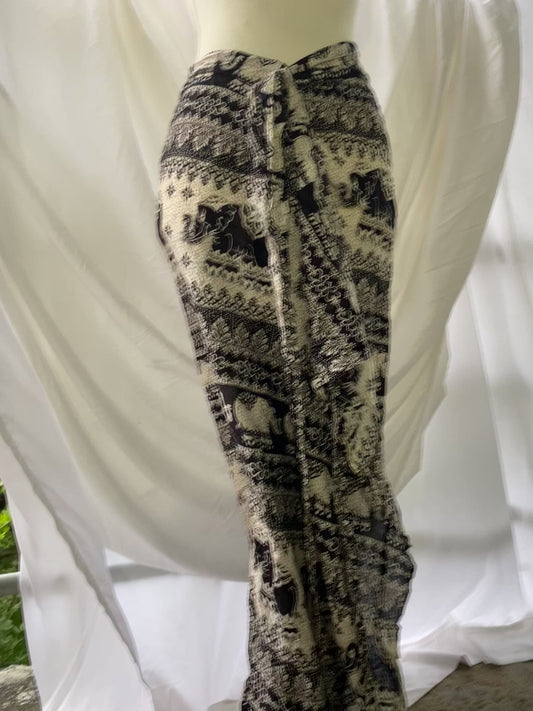 Women’s elephant print wrap around skirt , maxi wrap skirt